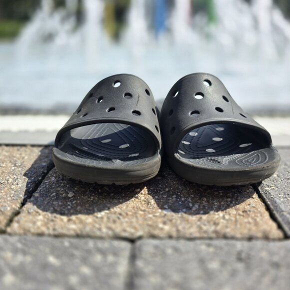 Crocs Classic Slide - Black - Size 8 - Picture 1 of 4